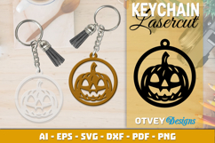 Halloween Keychain Lasercut | Halloween Jewelry Template Product Image 1