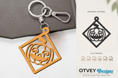 Halloween Keychain Lasercut | Halloween Jewelry Template Product Image 3