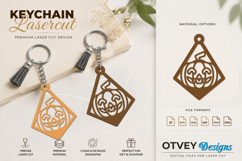 Halloween Keychain Lasercut | Halloween Jewelry Template Product Image 1