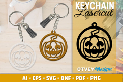 Halloween Keychain Lasercut | Halloween Jewelry Template Product Image 1