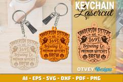 Halloween Keychain Lasercut | Halloween Jewelry Template Product Image 5