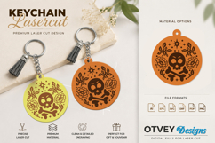 Halloween Keychain Lasercut | Halloween Jewelry Template Product Image 2