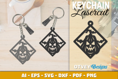 Halloween Keychain Lasercut | Halloween Jewelry Template Product Image 2