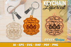 Halloween Keychain Lasercut | Halloween Jewelry Template Product Image 1