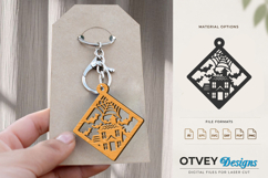 Halloween Keychain Lasercut | Halloween Jewelry Template Product Image 3
