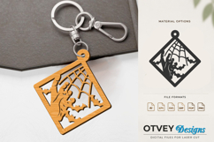 Halloween Keychain Lasercut | Halloween Jewelry Template Product Image 1