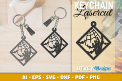 Halloween Keychain Lasercut | Halloween Jewelry Template Product Image 2