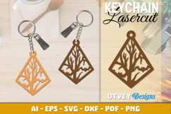 Halloween Keychain Lasercut | Halloween Jewelry Template Product Image 2