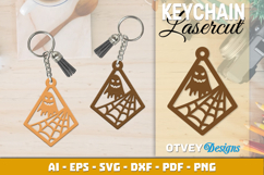 Halloween Keychain Lasercut | Halloween Jewelry Template Product Image 2