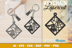 Halloween Keychain Lasercut | Halloween Jewelry Template Product Image 1