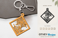 Halloween Keychain Lasercut | Halloween Jewelry Template Product Image 3