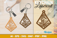 Halloween Keychain Lasercut | Halloween Jewelry Template Product Image 2