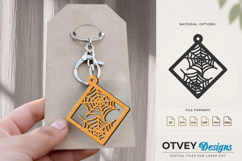 Halloween Keychain Lasercut | Halloween Jewelry Template Product Image 2