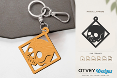 Halloween Keychain Lasercut | Halloween Jewelry Template Product Image 3