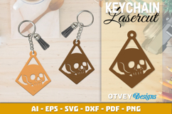 Halloween Keychain Lasercut | Halloween Jewelry Template Product Image 2