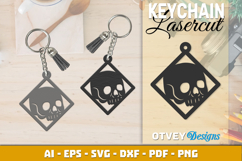 Halloween Keychain Lasercut | Halloween Jewelry Template Product Image 1