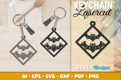 Halloween Keychain Lasercut | Halloween Jewelry Template Product Image 2