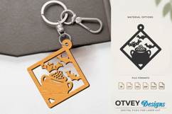 Halloween Keychain Lasercut | Halloween Jewelry Template Product Image 1