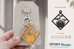 Halloween Keychain Lasercut | Halloween Jewelry Template Product Image 3