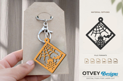 Halloween Keychain Lasercut | Halloween Jewelry Template Product Image 2
