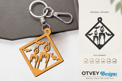 Halloween Keychain Lasercut | Halloween Jewelry Template Product Image 3