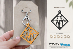 Halloween Keychain Lasercut | Halloween Jewelry Template Product Image 2