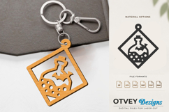 Halloween Keychain Lasercut | Halloween Jewelry Template Product Image 3