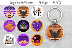 Halloween Keychain Sublimation| Circle Keyring Bundle Product Image 1