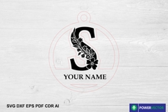 Floral Monogram Keychain SVG Product Image 3