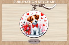 Keychain. Cute dog. Keychain Sublimation. Product Image 1