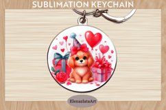 Keychain. Cute dog. Keychain Sublimation. Product Image 1