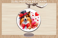 Keychain. Collie dog. Keychain Sublimation. Product Image 1