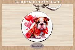 Keychain. Bull Terrier dog. Keychain Sublimation. Product Image 1