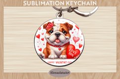 Keychain. Bull Terrier dog. Keychain Sublimation. Product Image 1