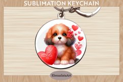 Keychain. Cute dog. Keychain Sublimation. Product Image 1