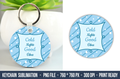 Winter Coquette Quote keychain | Keychain Sublimation Product Image 1
