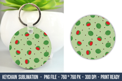 Watermelon Keychain | Keychain Sublimation Product Image 1