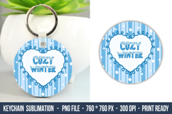 Cozy Winter keychain | Keychain Sublimation Product Image 1