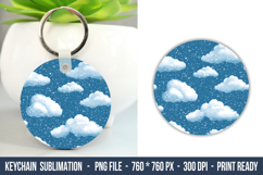Snowy Clouds keychain | Keychain Design Product Image 1