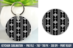 Snowflake Pattern Keychain | Keychain Sublimation Product Image 1