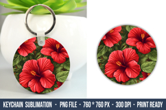 Hibiscus Flower keychain | Keychain Design Product Image 1