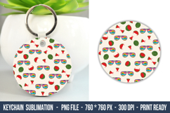 Summer Keychain | Keychain Sublimation Product Image 1