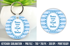 Winter Coquette Quote keychain | Keychain Sublimation Product Image 1