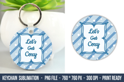 Winter Coquette Quote keychain | Keychain Sublimation Product Image 1