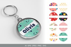 Bundle of Colorful, Cute Patterns & Custom Text for Keychain Product Image 1