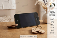 Keychain Phone Stand Laser Cut. Phone Holder SVG Product Image 1