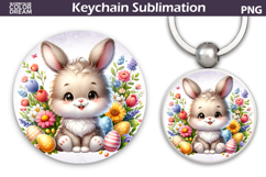 Bunny Easter Keychain | Easter Key Keychain Product Image 1