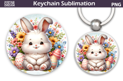 Bunny Easter Keychain | Easter Key Keychain Product Image 1