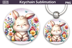 Bunny Easter Keychain | Easter Key Keychain Product Image 1