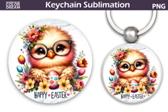 Chicken Easter Keychain | Easter Key Keychain Product Image 1